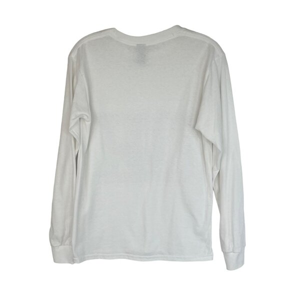 Gildan Long Sleeve Tee Ultra Cotton Ohio Plaid Letter White Size Small - Picture 2 of 10